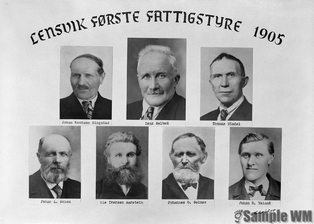 Lensviks første fattigstyre 1905
