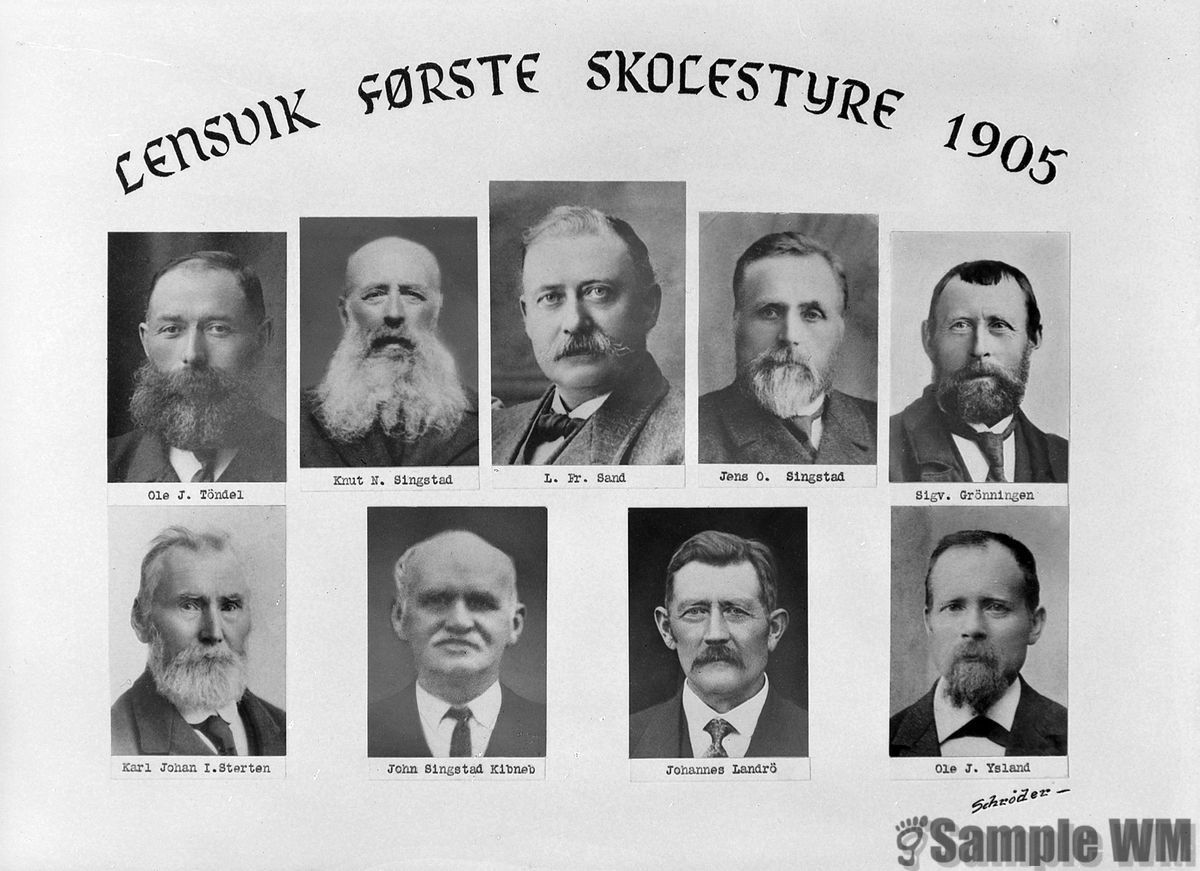 Lensviks første skolestyre 1905
