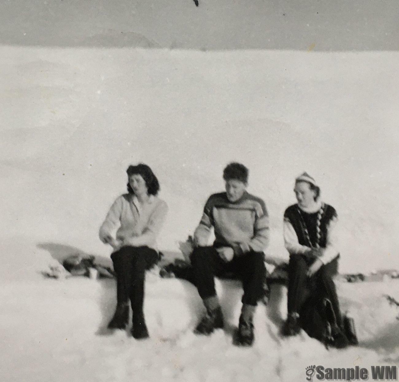 Skitur
Lilleanna Meland, Einar Meland, og Kristine Gården.
