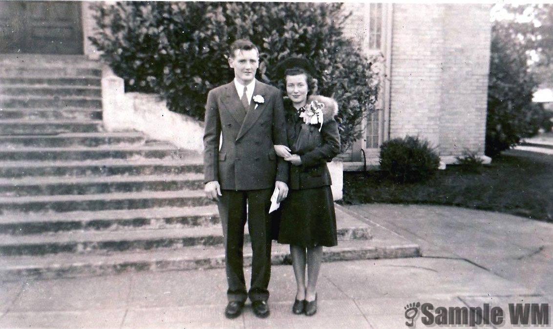 Johns youngest child Edna Landro Lovvold and her husband Rudy
