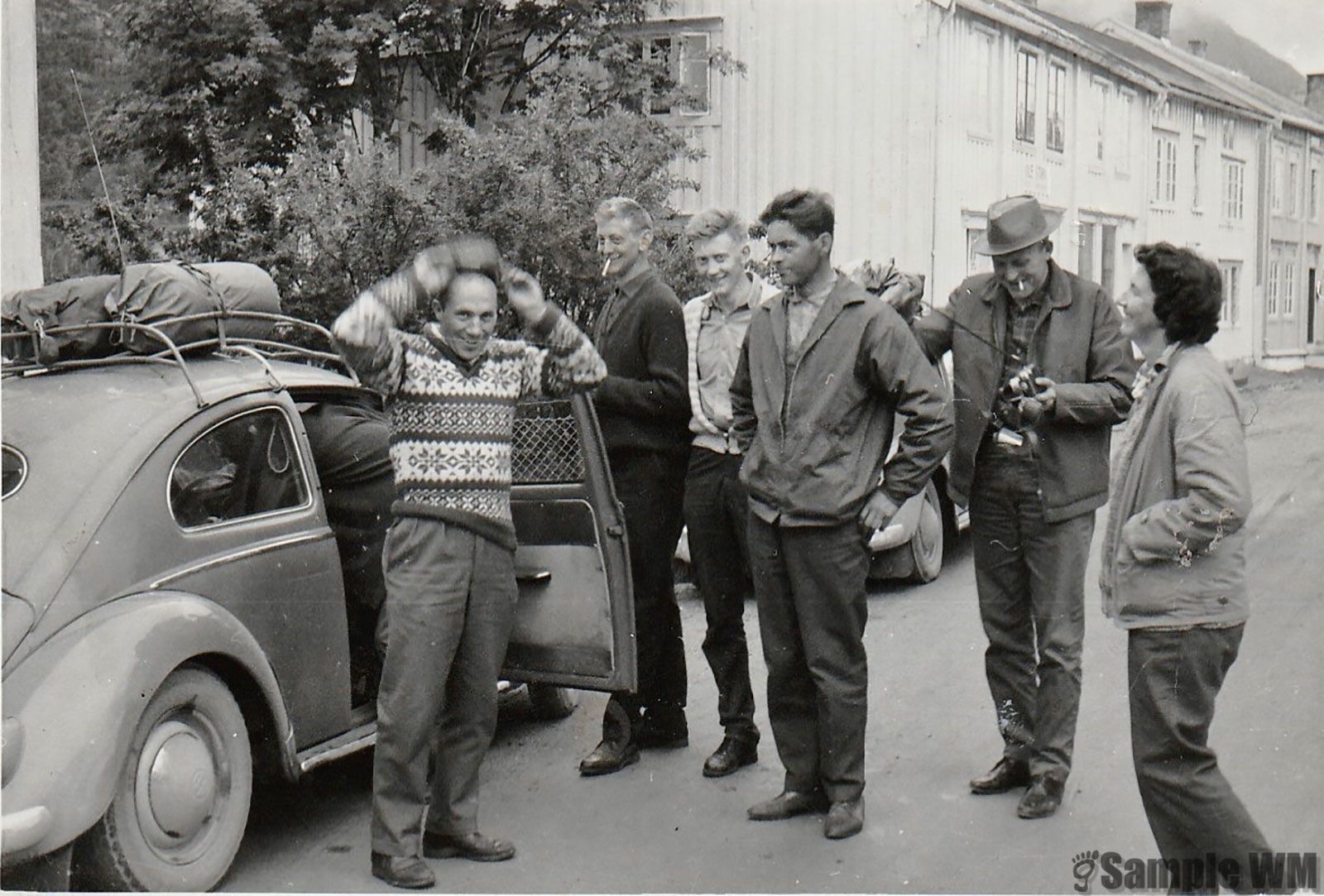 På tur til Bodø
Ludvik Åsmul, Nils Landrø, Leif Singstad, Einar Åsmul, Harald Indergård, Eldbjørg Åsmul.
