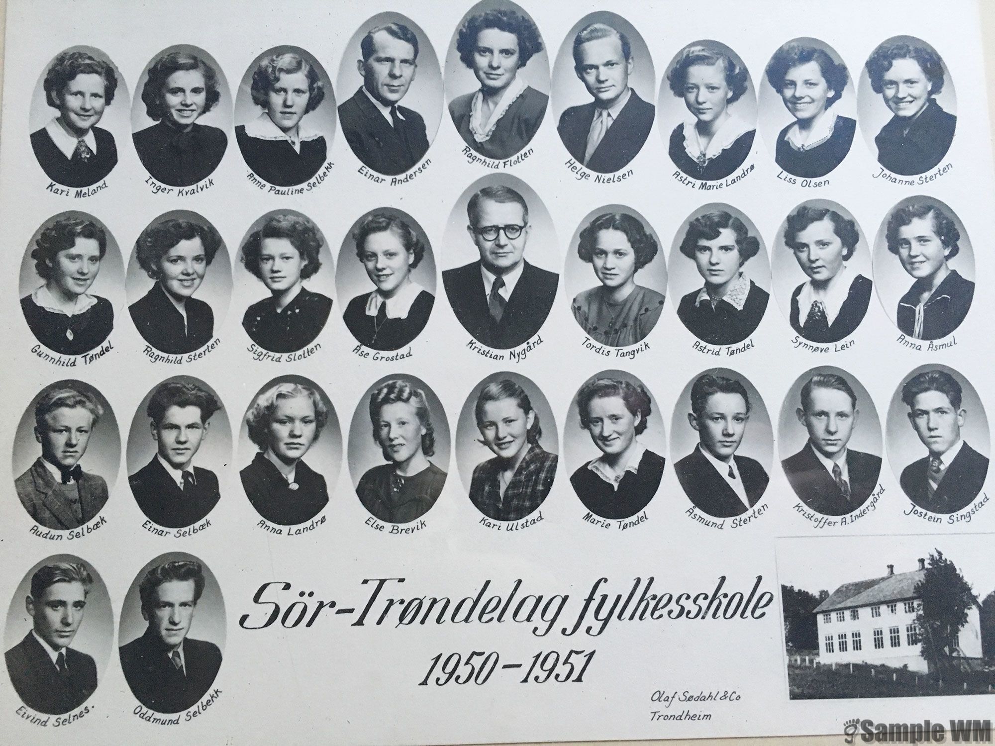 Sør-Trøndelag fylkessskole  1950-1951
