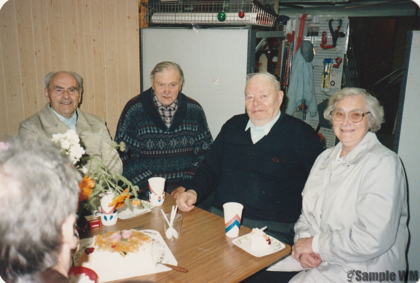 Lygarbordet: Lars Meland, Ole Meland, Sigfred Ysland og Ingeborg Meland, f. Tøndel.
