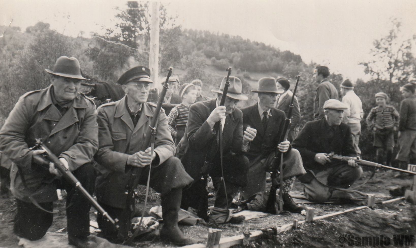 Stormyra skytebane
Fra v: Ole H Selbekk, Rikard Tøndel, John Selbæk og Nils O Tøndel
